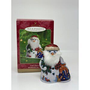 VTG Hallmark Keepsake Ornament Cool Character Snowman 2000 By Linda Sickman Tin